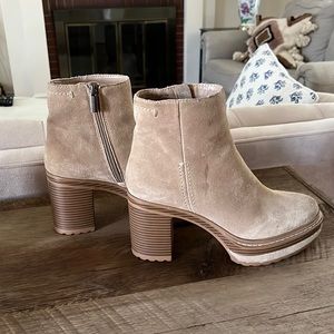 Steve Madden suede platform booties